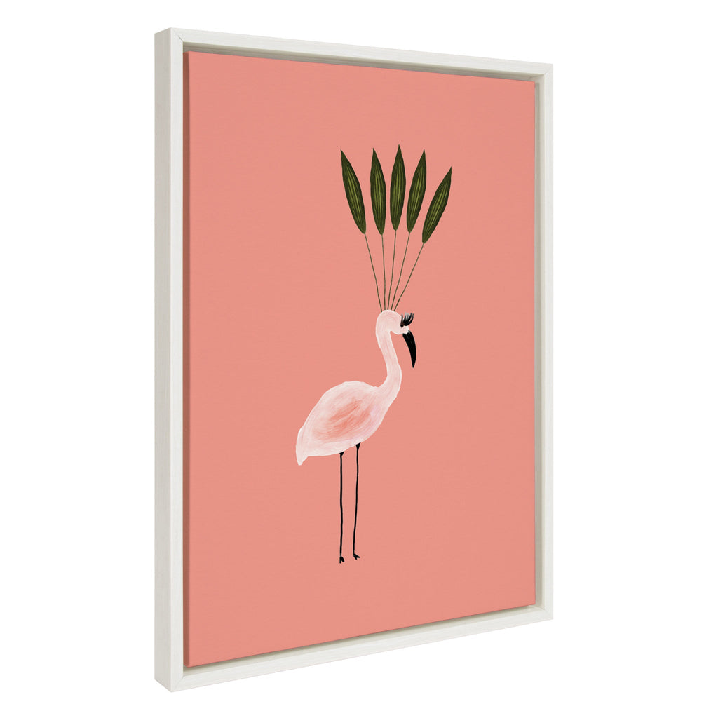 Sylvie Leaf Crown Framed Canvas by Kendra Dandy