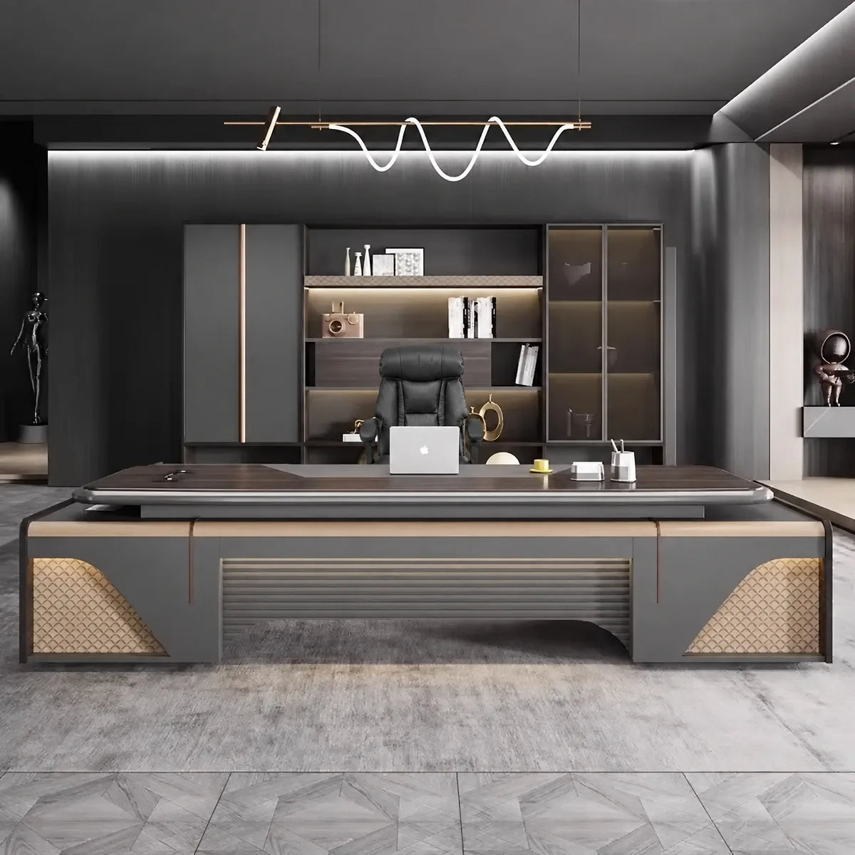 Stellan · Modern L-Shaped Executive Desk