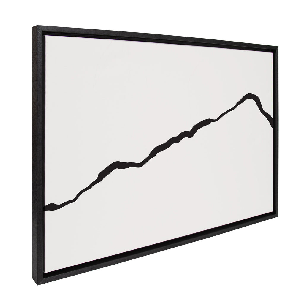 Sylvie Elevated Abstract Minimalist Mountain Landscape Framed Canvas by The Creative Bunch Studio