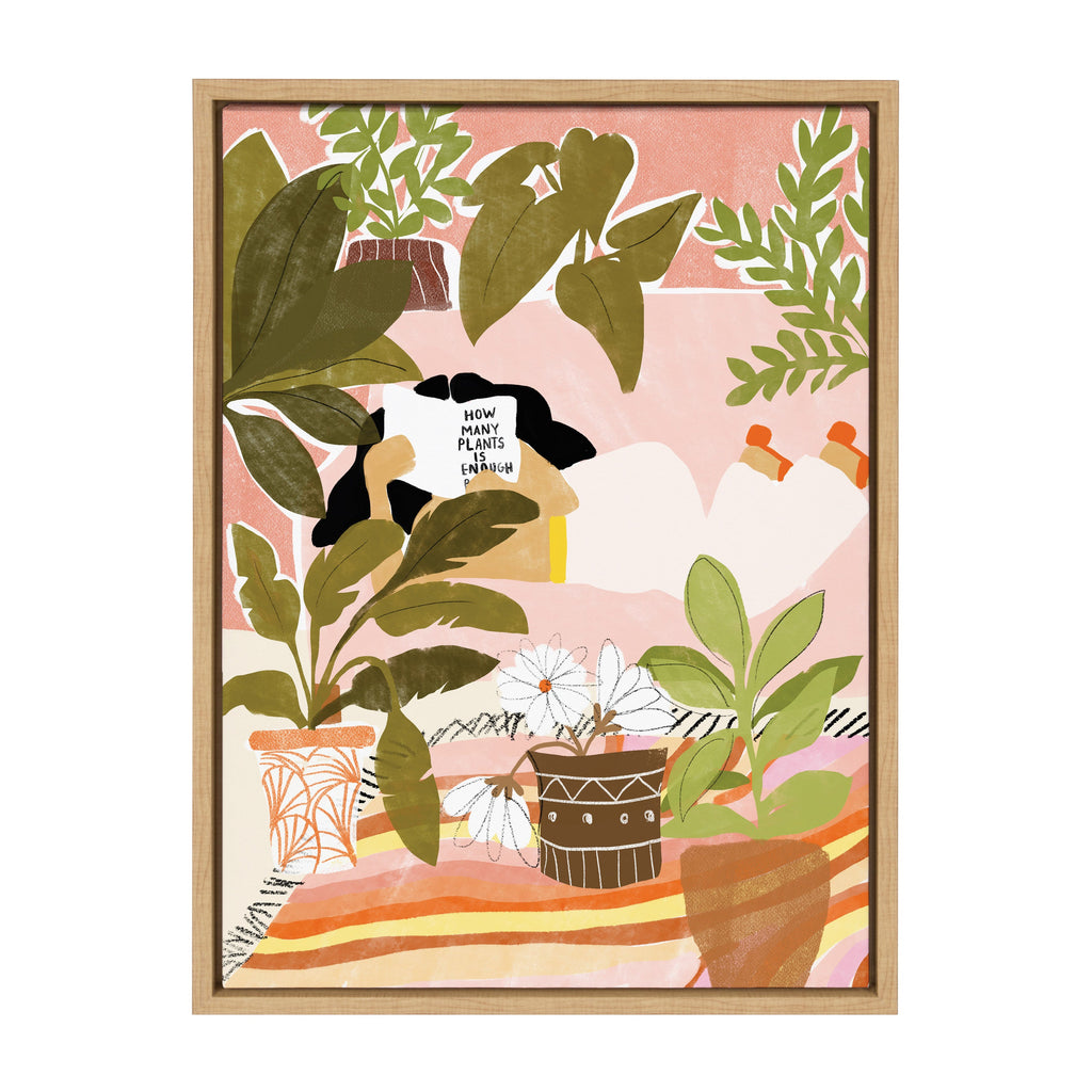 Sylvie Never Enough Plants Framed Canvas by Alja Horvat