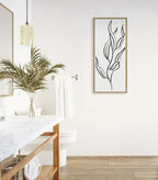 Sylvie Muted Illustrated Botanical Black and White Framed Canvas by The Creative Bunch Studio