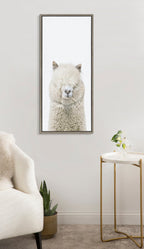 Sylvie Alpaca Fluff Framed Canvas by Amy Peterson Art Studio