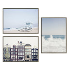 Sylvie Townhouses Framed Canvas by Caroline Mint