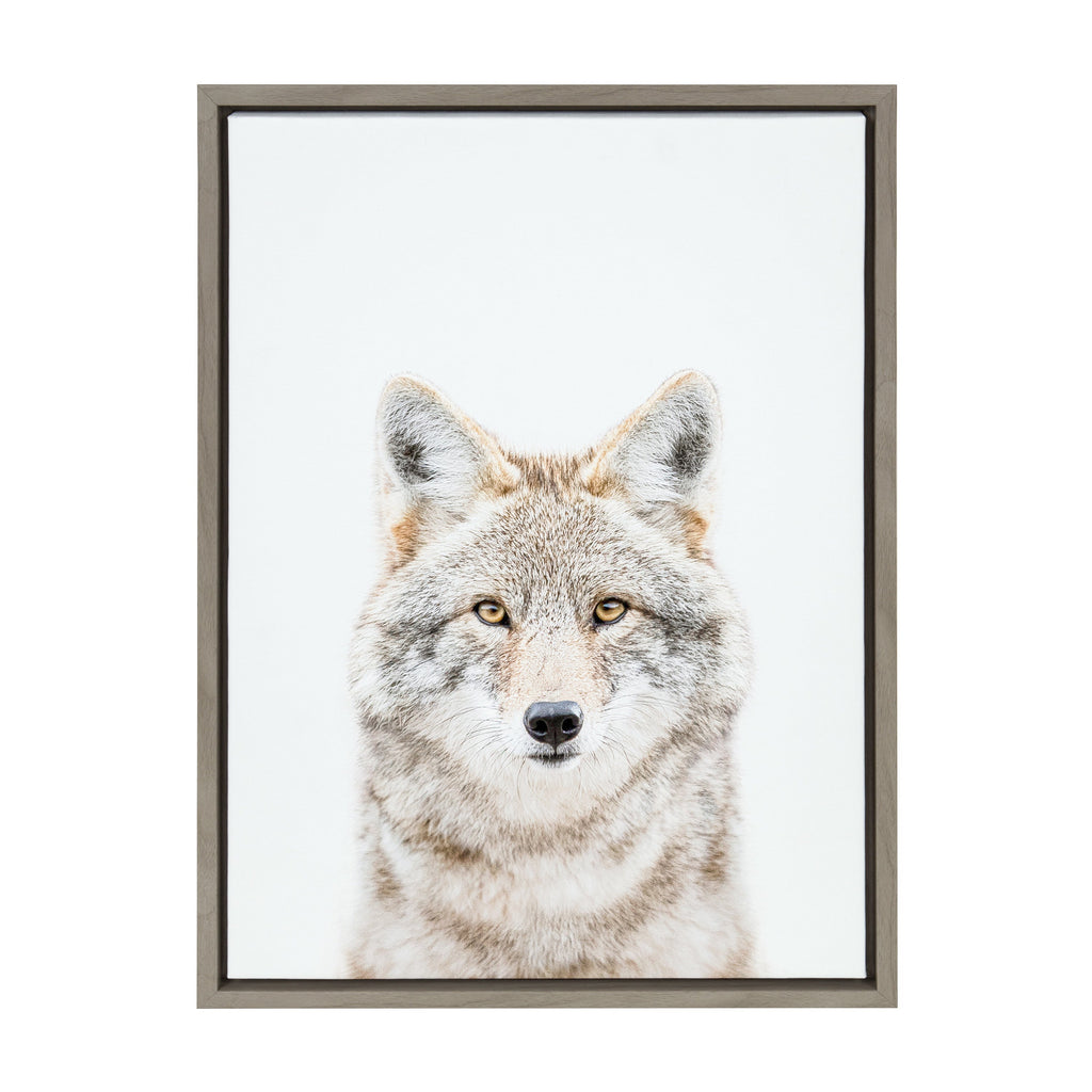 Sylvie Wolf Portrait Framed Canvas by Amy Peterson Art Studio