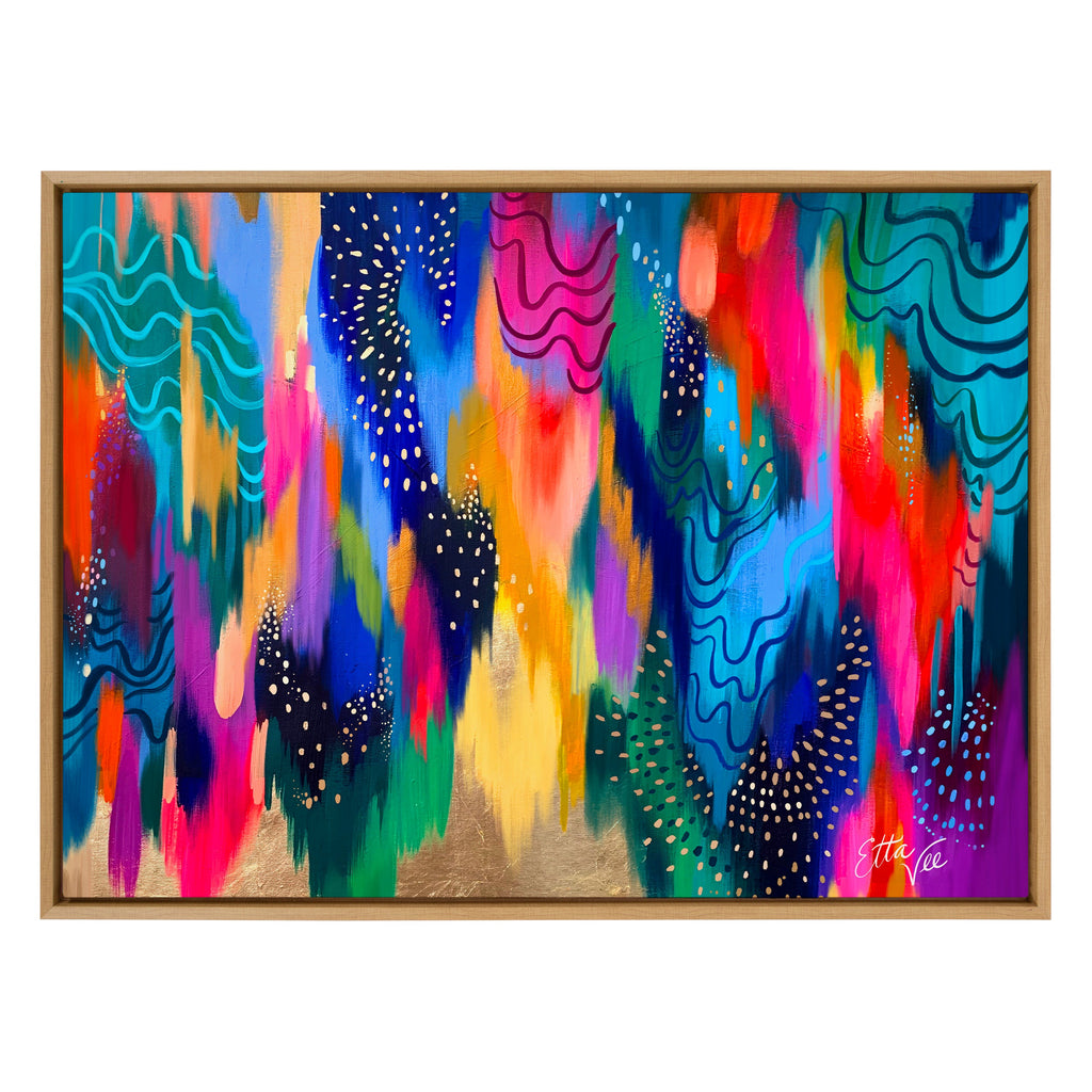 Sylvie EV Brushstroke 128 Framed Canvas by Jessi Raulet of Ettavee