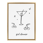 Sylvie Girl Dinner Framed Canvas by Honey Island Studio