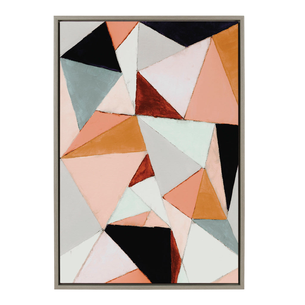 Sylvie Geo Abstract Framed Canvas by Amy Lighthall