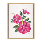 Sylvie Hibiscus Bloom Fuchsia Framed Canvas by Cat Coquillette