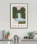 Sylvie Travel Poster Hawaii Framed Canvas by Chay O.