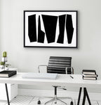 Sylvie Colliding Shapes Framed Canvas by Statement Goods