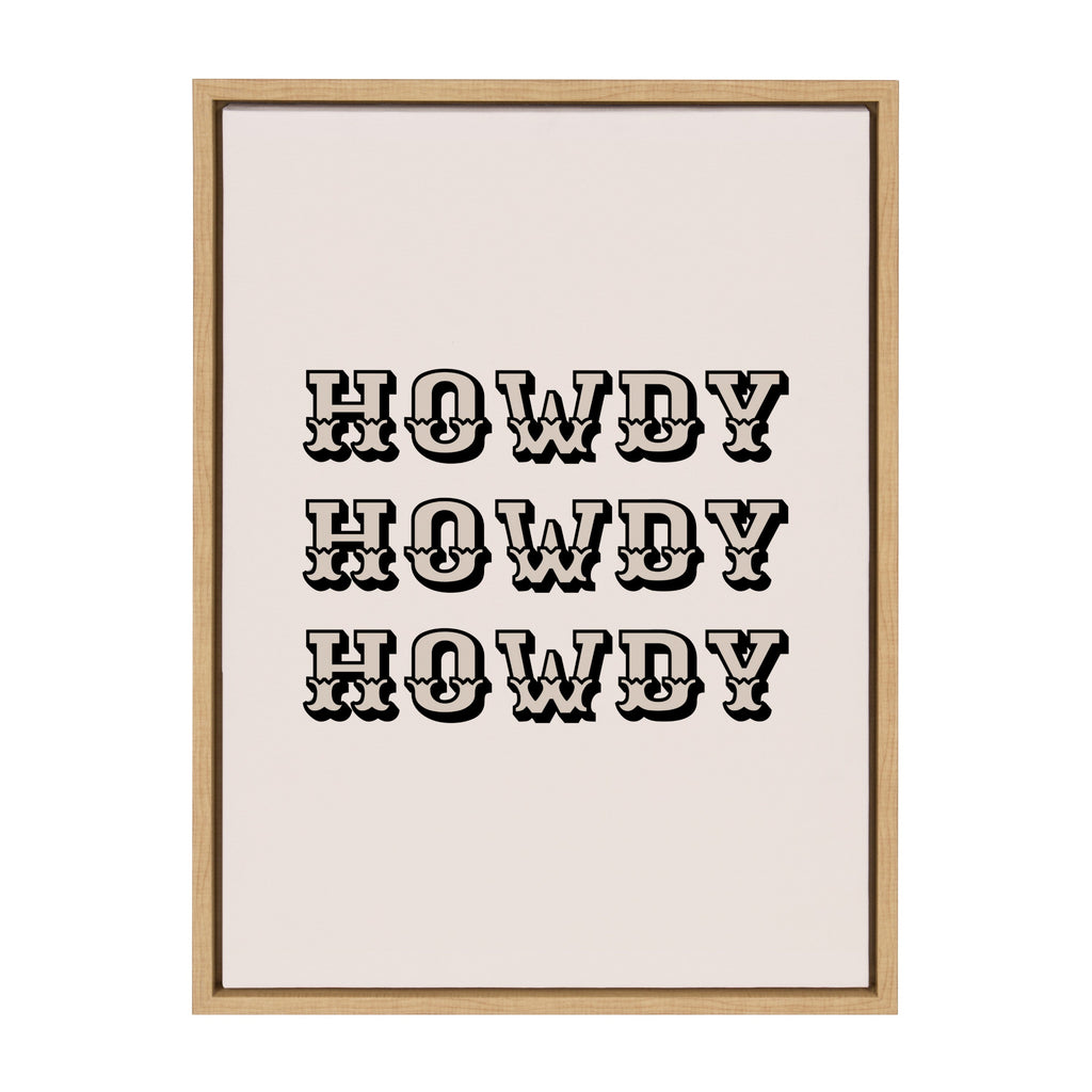 Sylvie Howdy Western Framed Canvas by Honey Island Studio