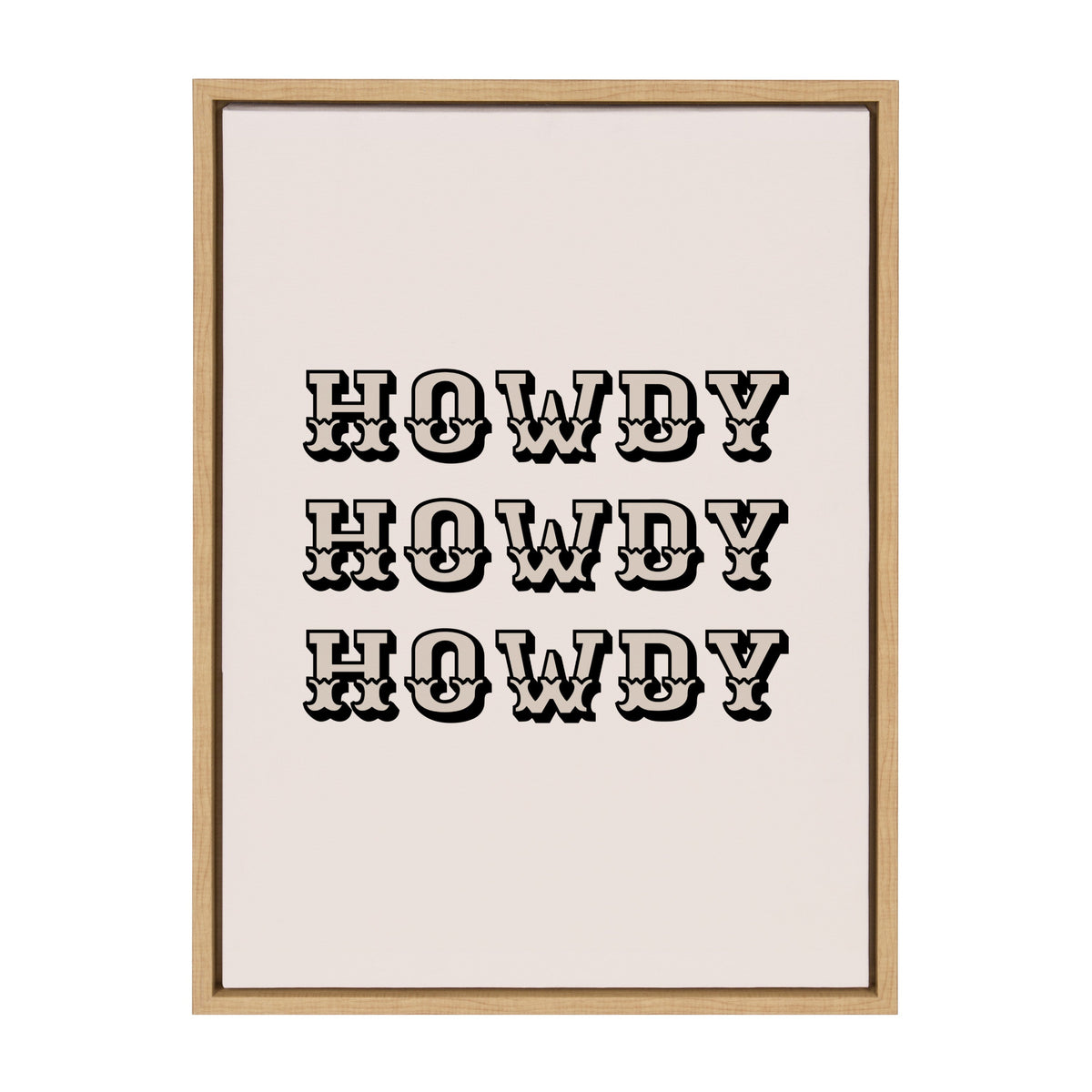 Sylvie Howdy Western Framed Canvas by Honey Island Studio