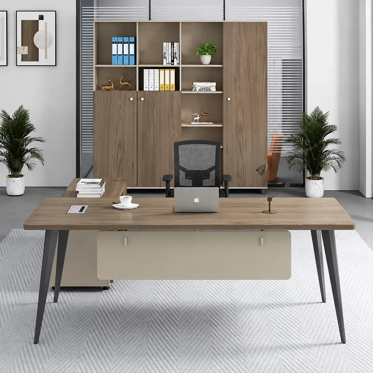 Tawn · Office Desk w/ Mobile Storage