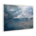 Sylvie Beaded Shades of Blue Framed Canvas by Mackenzie Nelson