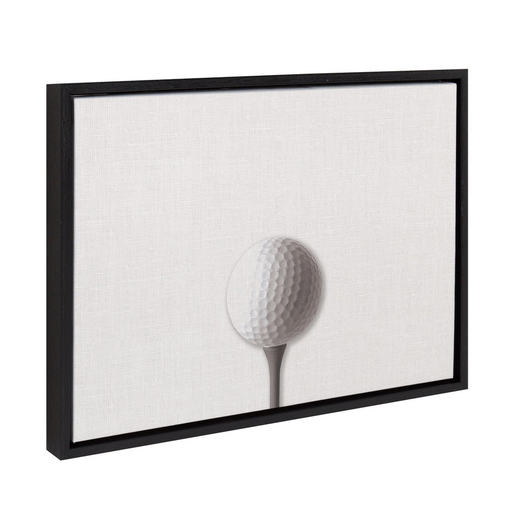 Sylvie Horizontal Golf Ball Portrait Framed Canvas, Black 18x24
