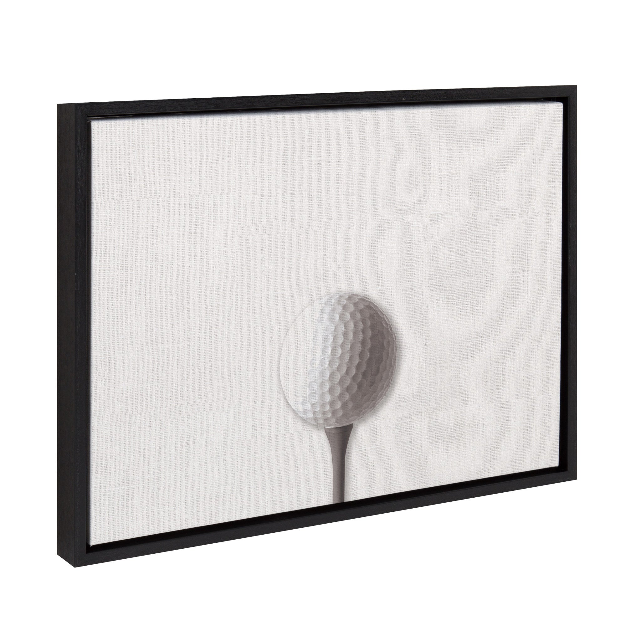 Sylvie Horizontal Golf Ball Portrait Framed Canvas, Black 18x24