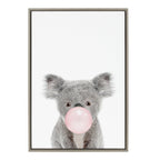 Sylvie Bubble Gum Koala Framed Canvas by Amy Peterson Art Studio