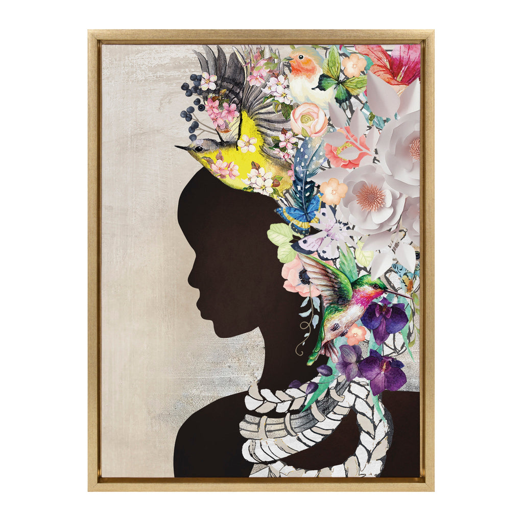 Sylvie Natural Woman Framed Canvas by Nikki Chu