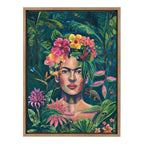 Sylvie Frida In The Wild Framed Canvas by Rachel Christopoulos