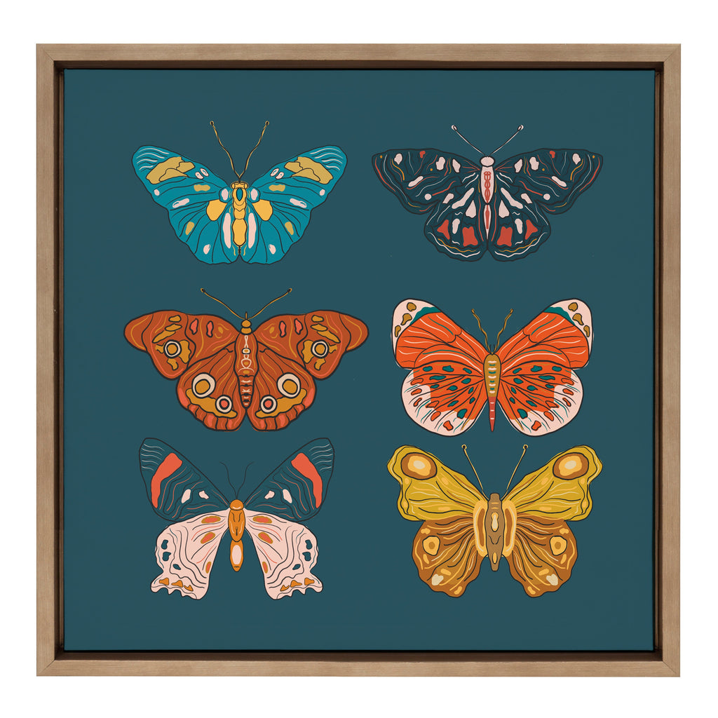 Sylvie Free Wings Framed Canvas by Oris Eddu