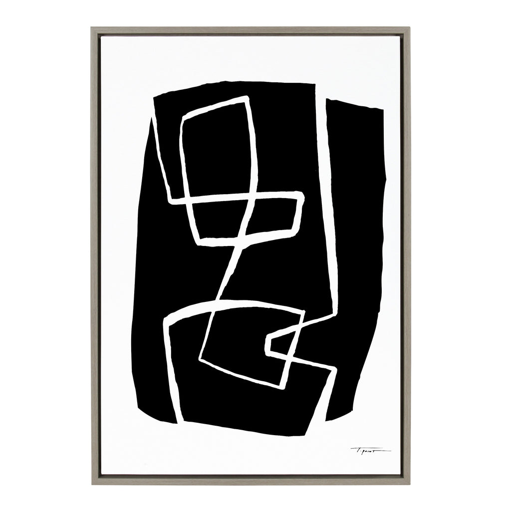 Sylvie Modern Meeting Forms Framed Canvas by Statement Goods