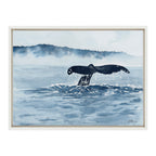 Sylvie Whale Watching Framed Canvas by Julie Maida