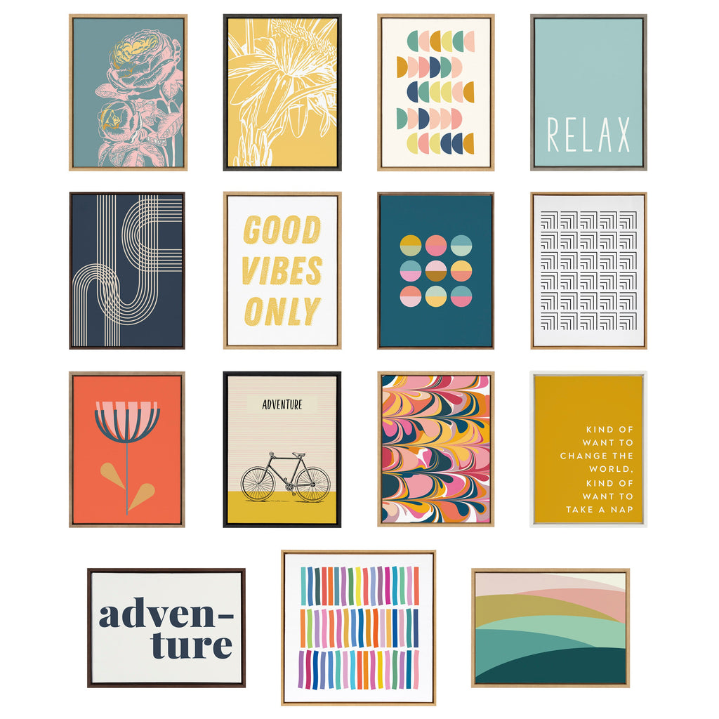Sylvie Abstract Shapes Framed Canvas Set by Apricot and Birch