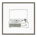 Sylvie Victrola Record Player Framed Canvas by Statement Goods
