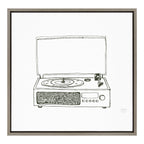 Sylvie Victrola Record Player Framed Canvas by Statement Goods