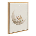 Sylvie On the Moon Framed Canvas by July Art Prints