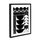 Sylvie Modern Circular Block Print Framed Canvas by Statement Goods