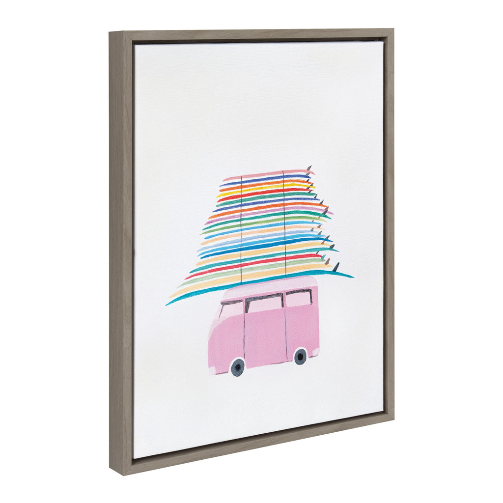 Sylvie Beachbound and Down Framed Canvas by Rachel Bolgov