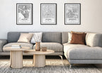 Sylvie Atlanta Modern Map Framed Canvas by Jake Goossen