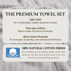 Luxury Combed Cotton Bath Towel Set - Karina Collection