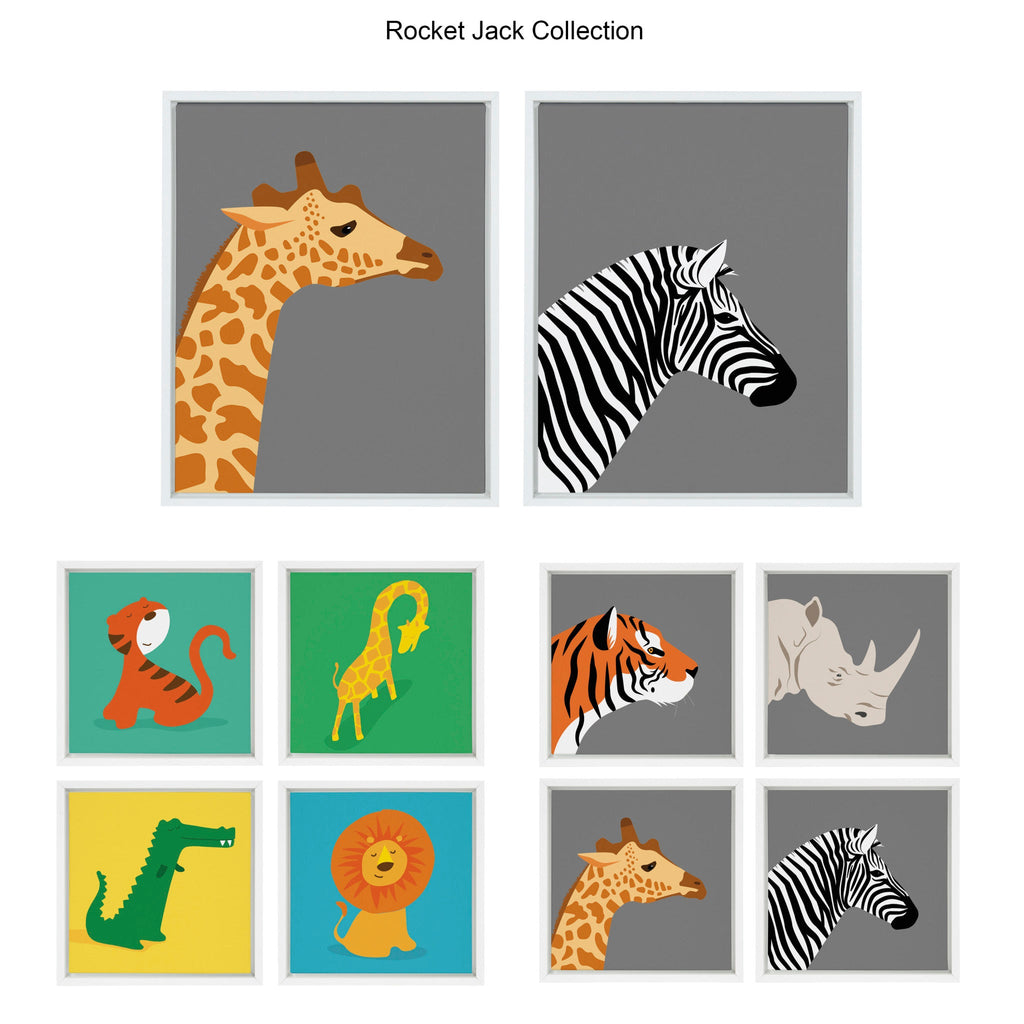 Sylvie Splash Framed Canvas by Rocket Jack