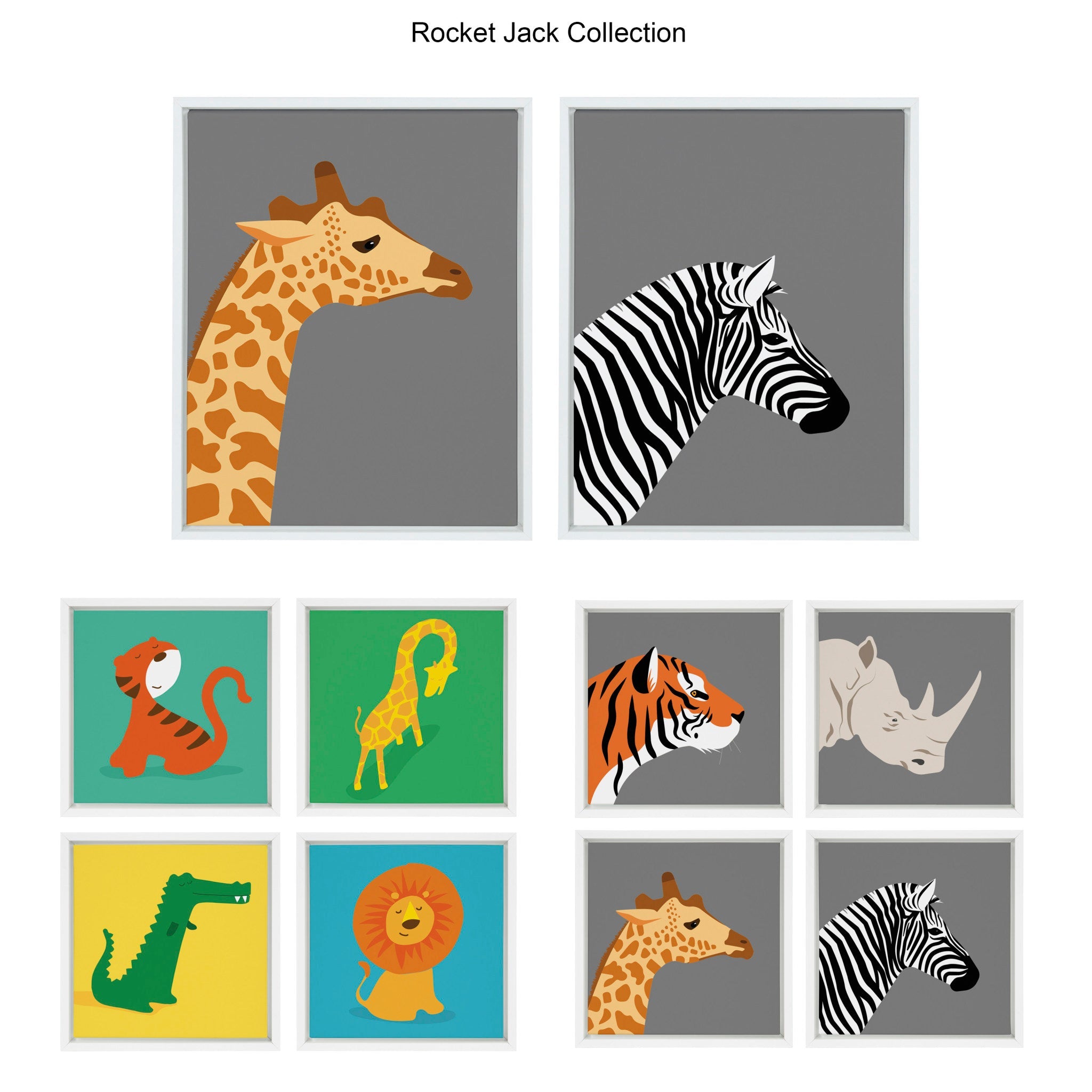 Sylvie Splash Framed Canvas by Rocket Jack