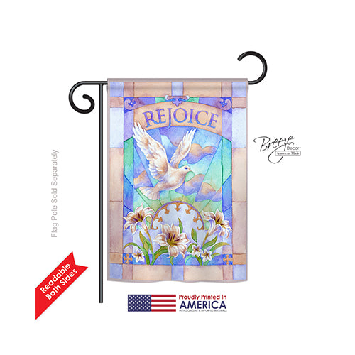 Breeze Decor 53042 Easter Rejoice 2-Sided Impression Garden Flag - 13 X 18.5 In.
