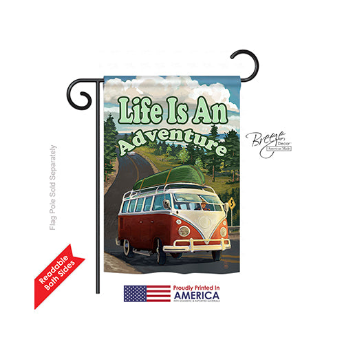 Breeze Decor 56079 Summer 23 Windows 2-Sided Impression Garden Flag - 13 X 18.5 In.