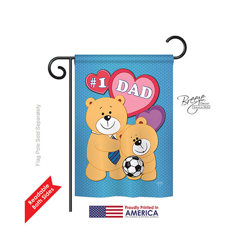 Breeze Decor 65036 Love Dad 2-Sided Impression Garden Flag - 13 X 18.5 In.