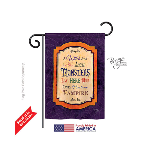 Breeze Decor 62019 Halloween Wicked & Handsome 2-Sided Impression Garden Flag - 13 X 18.5 In.