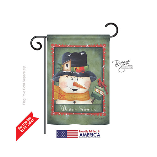 Breeze Decor 64092 Winter Winter Friends 2-Sided Impression Garden Flag - 13 X 18.5 In.