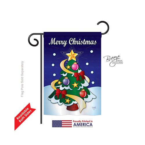 Breeze Decor 64071 Christmas Merry Christmas 2-Sided Impression Garden Flag - 13 X 18.5 In.