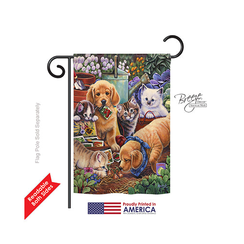 Breeze Decor 60045 Pets Helpful Garden Paws 2-Sided Impression Garden Flag - 13 X 18.5 In.