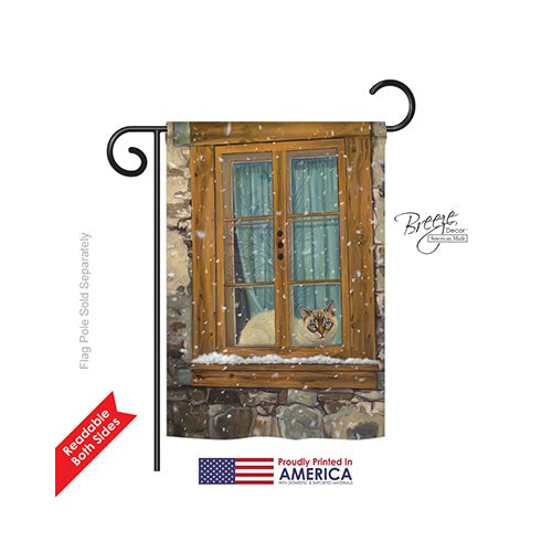 Breeze Decor 60058 Pets Staying Warm 2-Sided Impression Garden Flag - 13 X 18.5 In.