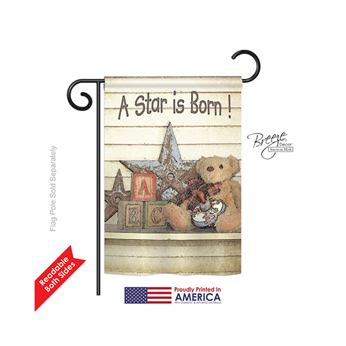 Breeze Decor 65076 A Star Is Born 2-Sided Impression Garden Flag - 13 X 18.5 In.