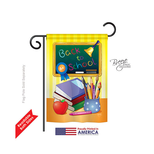 Breeze Decor 65074 School & Education Back To School 2-Sided Impression Garden Flag - 13 X 18.5 In.