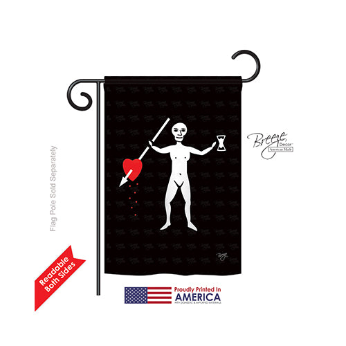 Breeze Decor 57044 Pirate John Phillips 2-Sided Impression Garden Flag - 13 X 18.5 In.