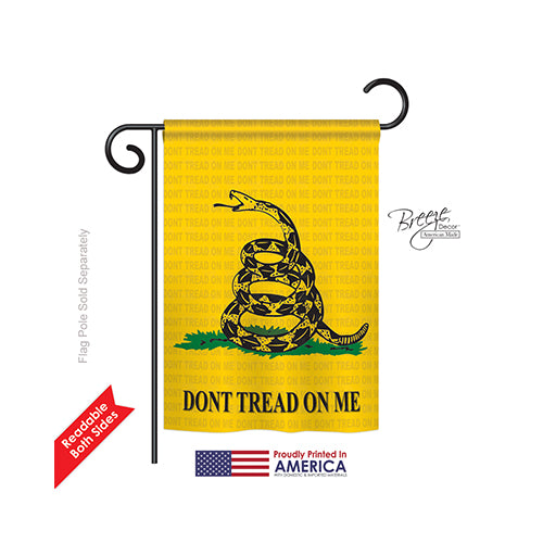 Breeze Decor 58066 Historic Gadsden 2-Sided Impression Garden Flag - 13 X 18.5 In.