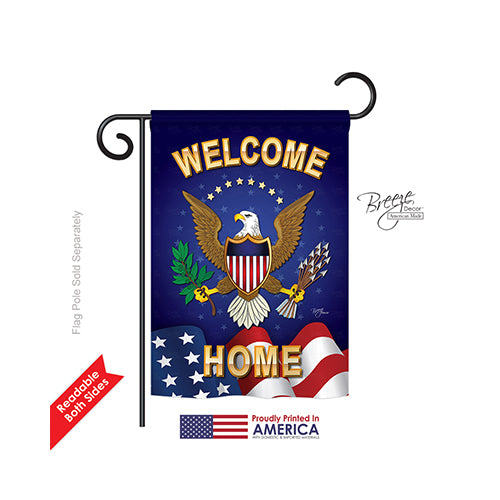 Breeze Decor 58064 Military Welcome Home 2-Sided Impression Garden Flag - 13 X 18.5 In.