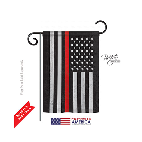 Breeze Decor 58383 Military Us Red Stripe 2-Sided Impression Garden Flag - 13 X 18.5 In.
